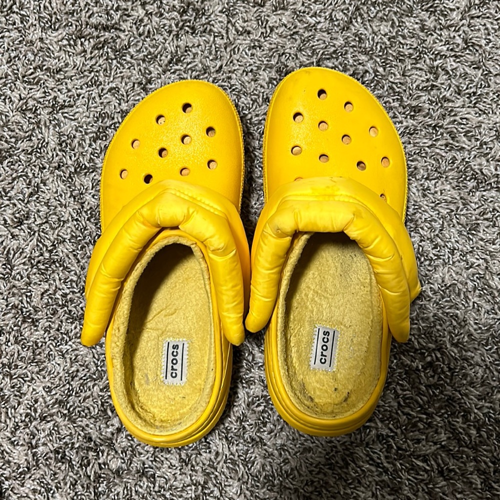 Yellow/ goldish crocs UNISEX